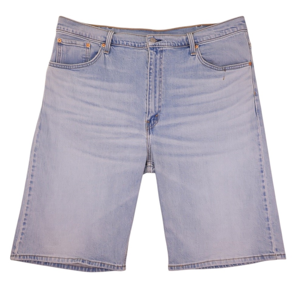 Levis 569 Loose Jean Shorts Men 40 Blue Denim Grunge Workwear Relaxed Light Wash